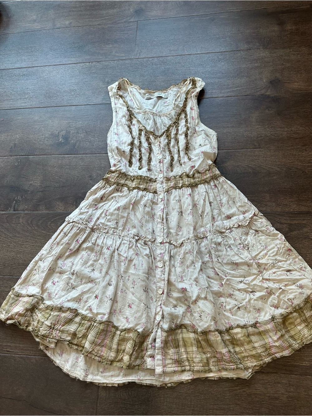 Zara Bohemian Floral Tiered Sleeveless Dress